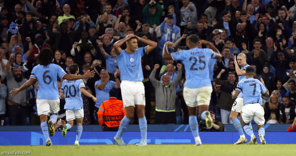 السيتي يحبط دورتموند في 3 دقائق