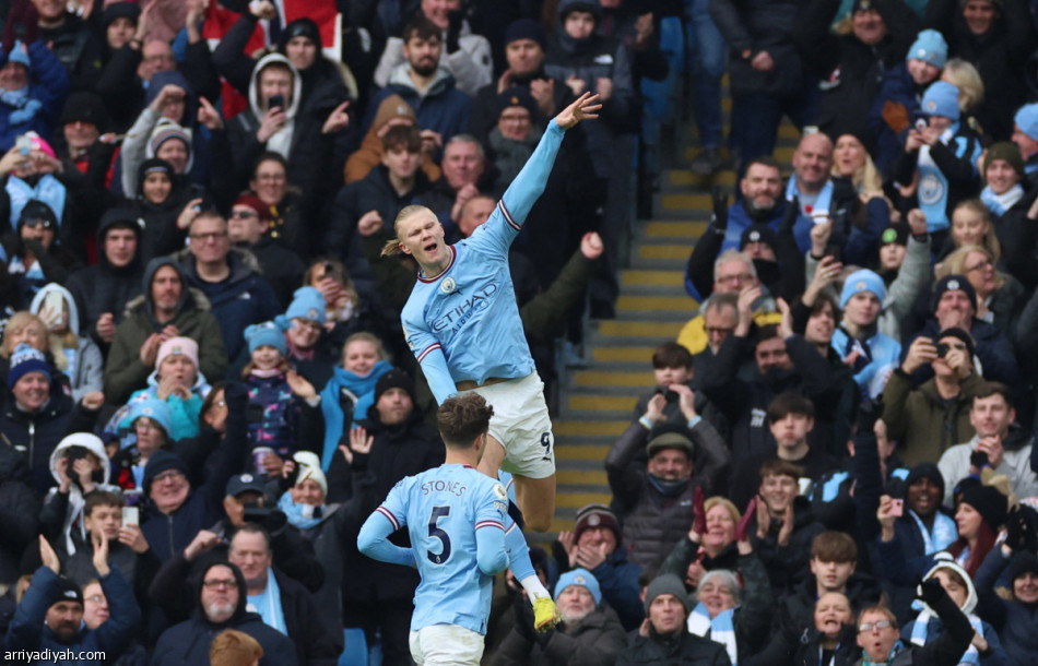 ثلاثية هالاند تمنح سيتي نقاط وولفرهامبتون