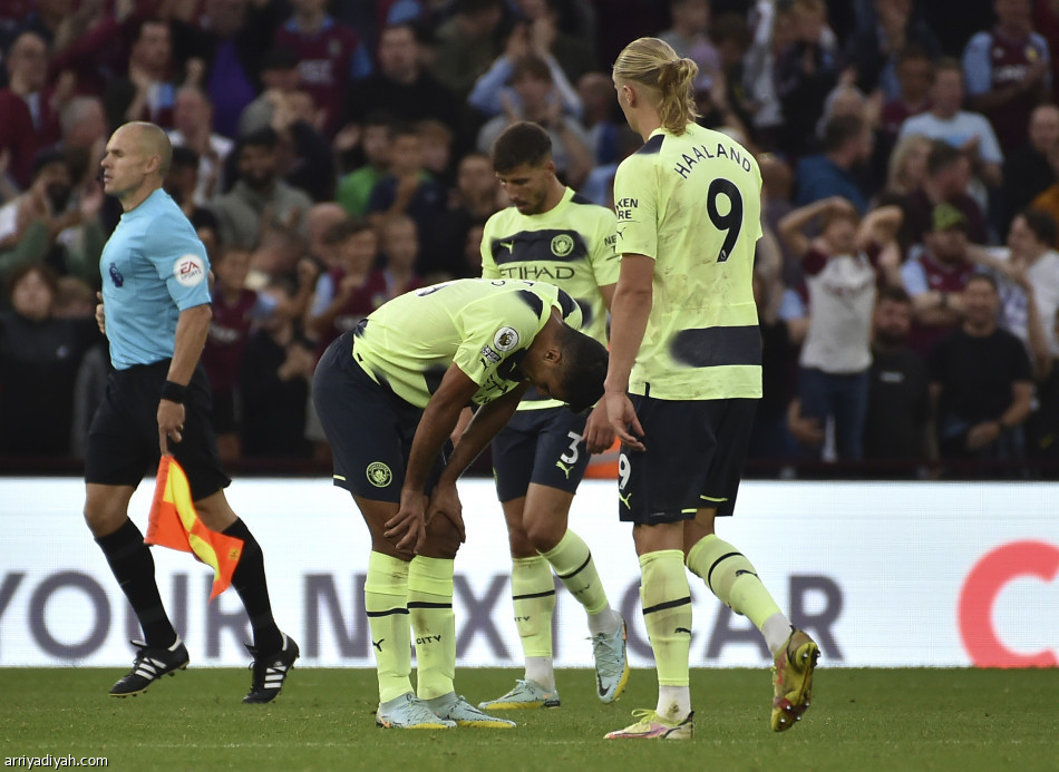 أستون فيلا يفرض التعادل على مانشستر  سيتي