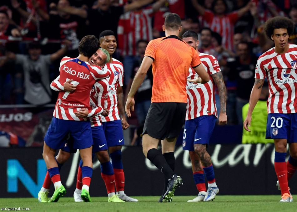 جريزمان يقود  أتلتيكو إلى فوز مثير في «الأبطال»